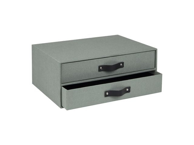 Skrivbordsbyrå kart. m. läderhand. mint